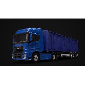 3D 2020 Ford F-Max Iso Container Trailer